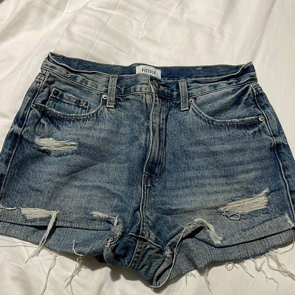 PISTOLA High Rise Denim Shorts Size 26